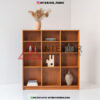 rak buku minimalis kayu jati solid