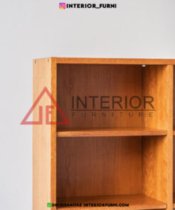 rak buku minimalis kayu jati solid