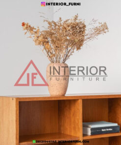 rak buku minimalis kayu jati solid