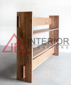 rak dinding kayu jati desain minimalis