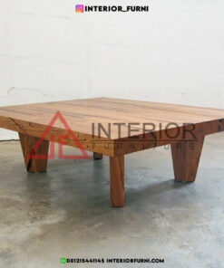meja ruang tamu minimalis kayu jati solid