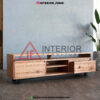 meja tv minimalis modern kayu jati solid