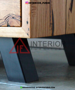 meja tv minimalis modern kayu jati solid