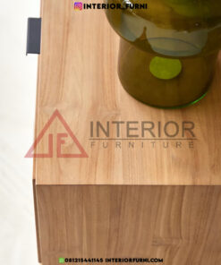 buffet minimalis modern ruang tamu kayu jati solid