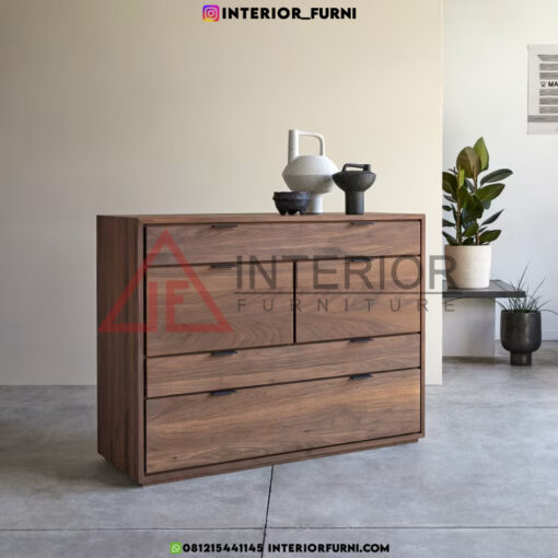 buffet minimalis modern ruang tamu kayu jati solid