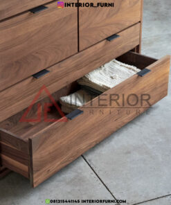 buffet minimalis modern ruang tamu kayu jati solid