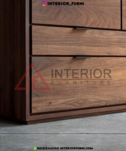 buffet minimalis modern ruang tamu kayu jati solid