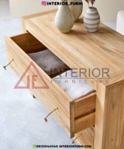 buffet scandinavian minimalis kayu jati solid