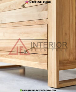buffet scandinavian minimalis kayu jati solid