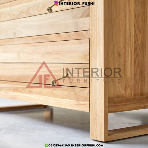 buffet scandinavian minimalis kayu jati solid