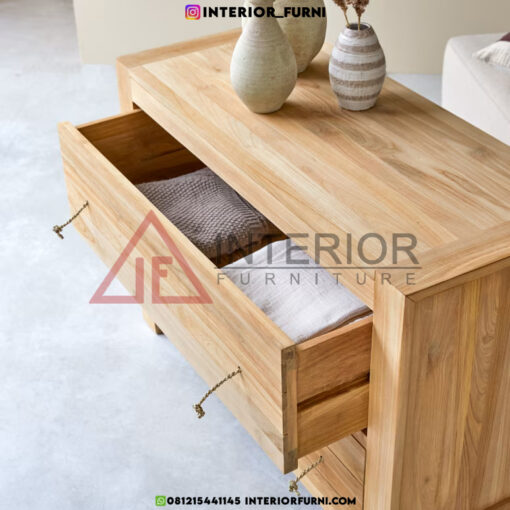 buffet scandinavian minimalis kayu jati solid