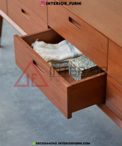 buffet tv retro minimalis kayu jati solid