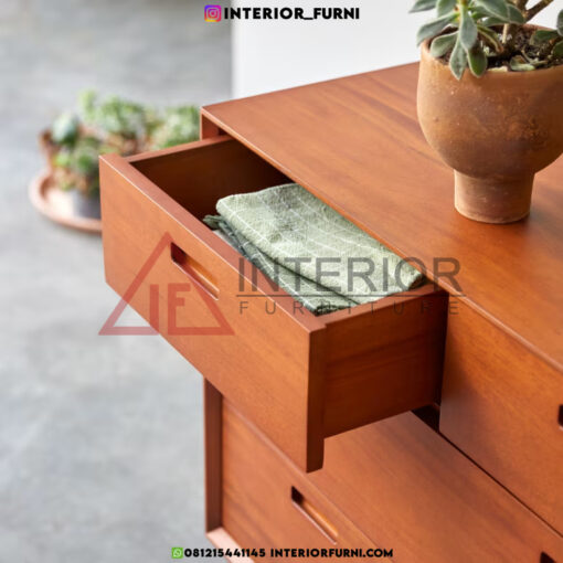 buffet minimalis retro kayu jati solid