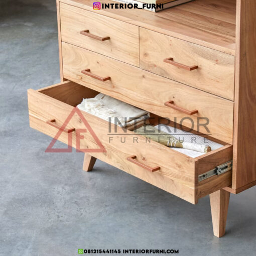 buffet retro minimalis kayu jati solid