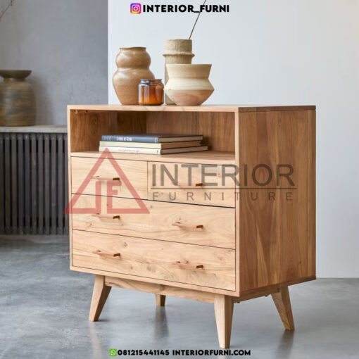 buffet retro minimalis kayu jati solid