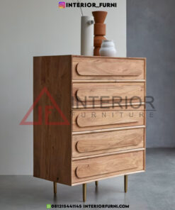 drawer minimalis modern kayu jati