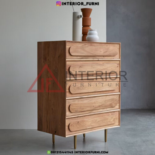 drawer minimalis modern kayu jati