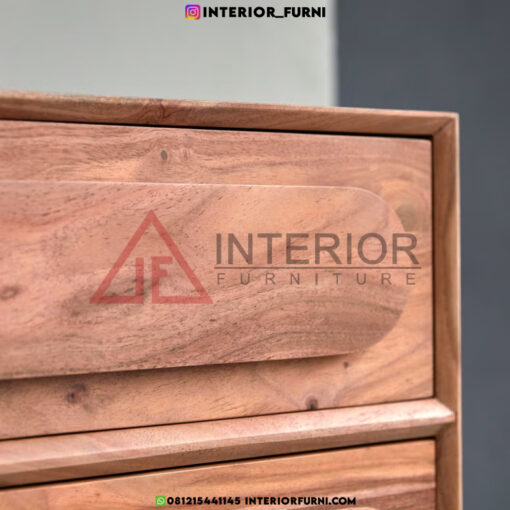 drawer minimalis modern kayu jati