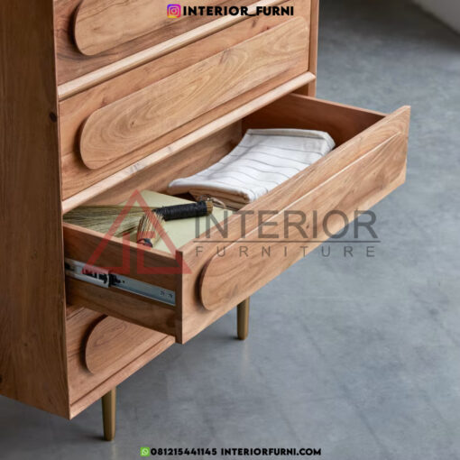 drawer minimalis modern kayu jati