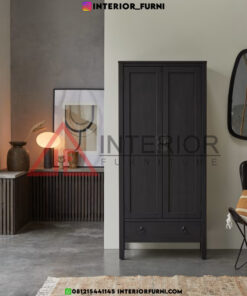 lemari pakaian 2 pintu minimalis modern