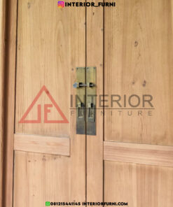 lemari pakaian minimalis modern kayu jati