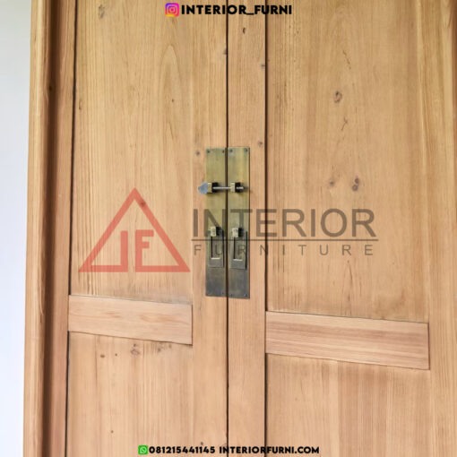 lemari pakaian minimalis modern kayu jati