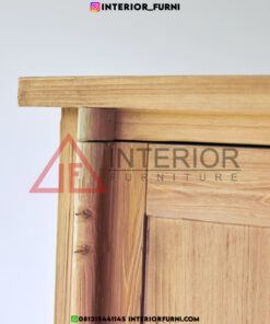lemari pakaian minimalis modern kayu jati