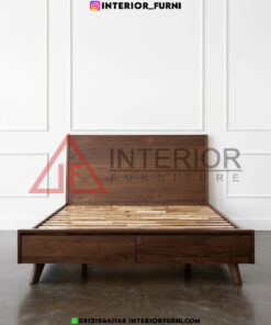 dipan laci kayu jati minimalis modern