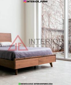 dipan laci kayu jati minimalis modern