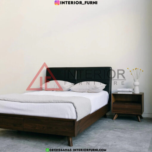 dipan laci minimalis modern kayu jati solid