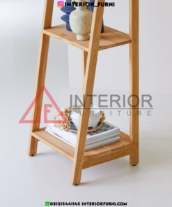 rak hias minimalis kayu jati solid