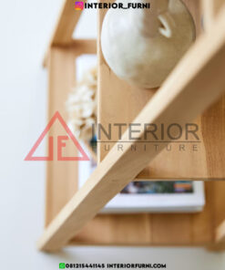 rak hias minimalis kayu jati solid