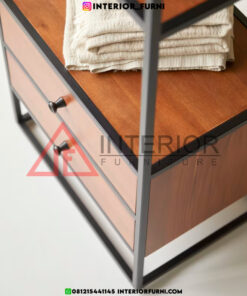 rak industrial minimalis untuk display