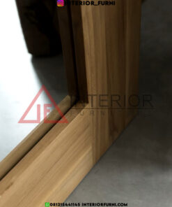 standing mirror minimalis modern kayu jati