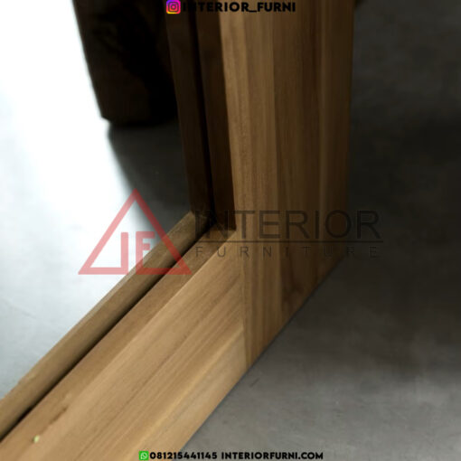 standing mirror minimalis modern kayu jati