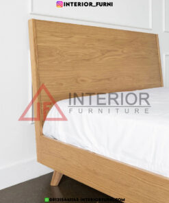tempat tidur laci minimalis kayu jati solid