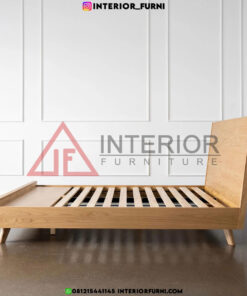 tempat tidur laci minimalis kayu jati solid