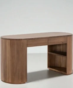 office desk minimalis kayu jati solid